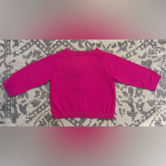 NWT Jacadi Paris Baby Girl Jersey Cardigan- Fuchsia Pink/ Size 6M - Picture 5 of 5